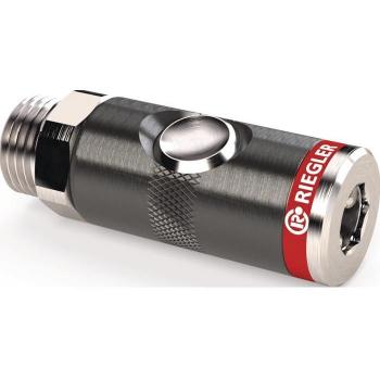 Riegler Druckknopf-Sicherheitskupplung NW 7,4 G3/8AG