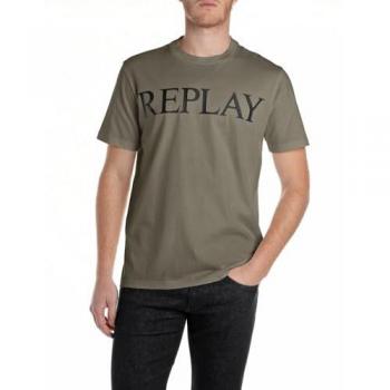 Replay Maglietta Corto Oliva/Nero