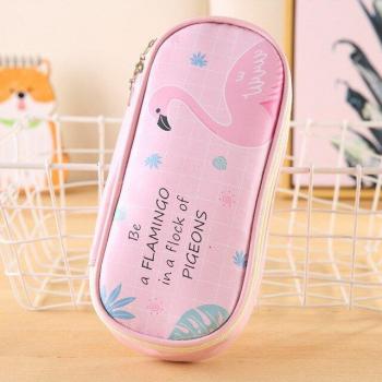 Boîte à crayons PU Flamingo – Trousse étanche, grande capacité