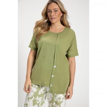T-shirt oversize in cotone biologico 60/62 verde donna