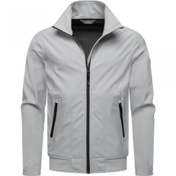 Herren‑Outdoorjacke Ragwear Collwie – M, hellgrau, 100 % Polyester, wasserdicht