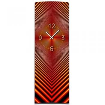 Dixtime Wanduhr 3D Design rot 30x90 cm