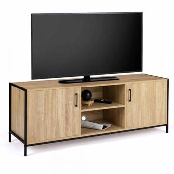 Scaffale TV 140 cm Detroit Design Industriale a 2 Facciate