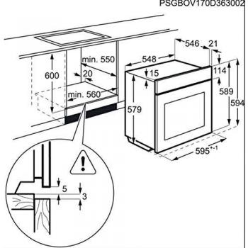 AEG Horno Vapor Pro 70x59 cm con Booster 3500W