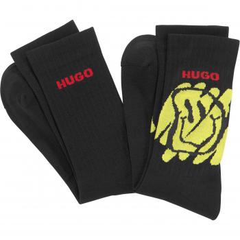HUGO Freizeit‑Socken Pack 2‑Paare – Smileys Edition
