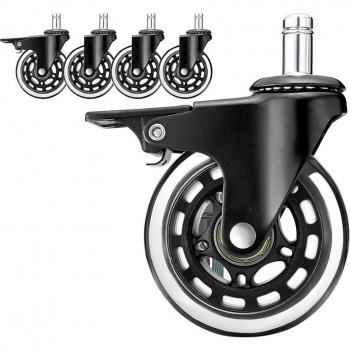Premium Hard Floor Chair Wheels 11mm with Brake