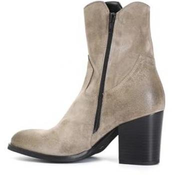 Tronchetto pelle scamosciata taupe 37