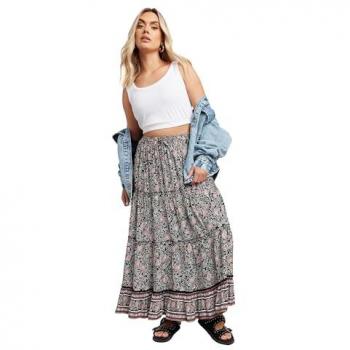 Jupe Tendance Bohème Noir Yours Curve