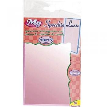Specchio da tavolo metallo 15x10 cm