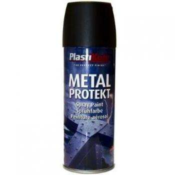 Matt Black Metal Protekt Plastikote Aerosol Spray 400ml