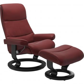 Stressless® Relaxsessel »View«, Set mit Hocker, Classic Base, Größe L, Gestell Schwarz