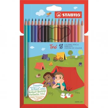 Set de 18 Lápices de Colores STABILO Trio