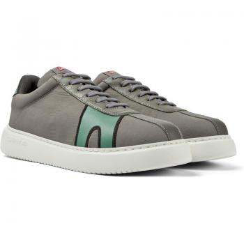 Men’s Camper Runner K21 in Grey – Cotton & Leather Upper, Size 42