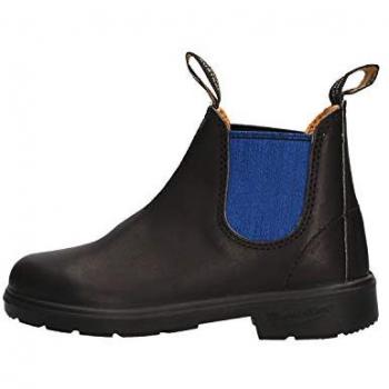 Blundstone tronchetto in pelle nera per bambini, modello Chelsea, stivaletti 580 Nero/Blu EU 34