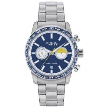 Orologio Breil Multifunzione Uomo Monocromatico Blu con Movimento al Quarzo e Bracciale in Acciaio Placcato EW0565