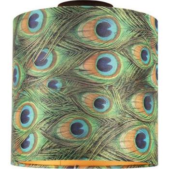Vintage Deckenleuchte Combi, E27, Textil, Violett