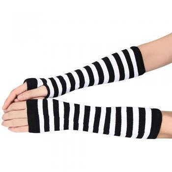 Wrist Hand Warmers Black White