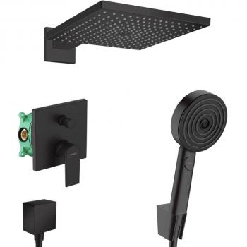 Vernis Shape Pulsify All-in-one Shower Set, Matt Black
