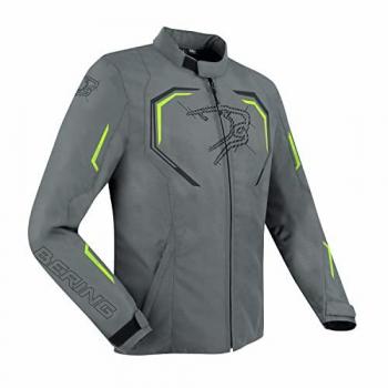Blouson Moto Bering Dundy Gris Jaune Imperméable Taille L