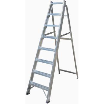 Scala alluminio 8 gradini Frigerio SCA 6016/08 a cavalletto professionale