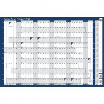 Sasco A1 2020 Wall Planner with Wet Wipe Marker & Sticker Set