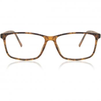 Montura Completa Cuadrada de Plástico Tortoiseshell con Lentes Recetadas para Hombre