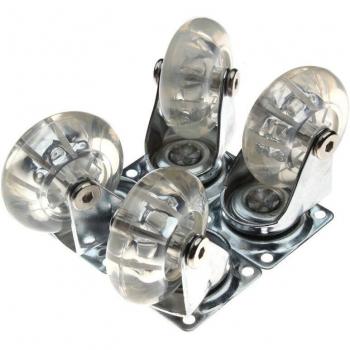 Rueda de PU Transparente para Sillas y Muebles