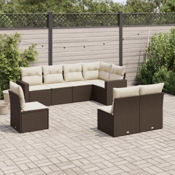 VidaXL Gartenlounge-Set mit 8 Teilen und Kissen