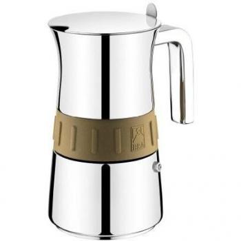 Cafetera de acero inoxidable BRA Elegance Gold 10T