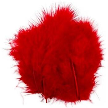 Plumes, rouge, 5-12 cm, 15 pcs
