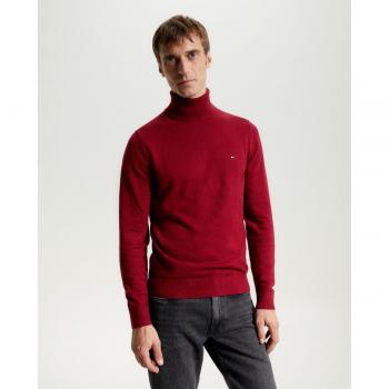 Tommy Hilfiger pánský vínový rolák s kašmírem