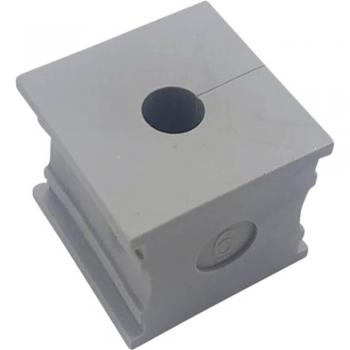 TRU COMPONENTS ELT 6 Slotted Cable Grommet Ø 7 mm Grey Elastomer