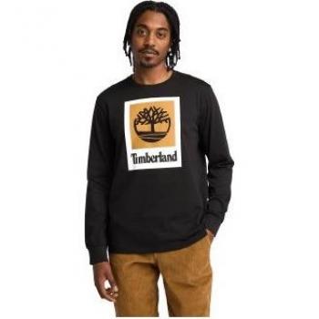 Timberland Herren T-Shirt Langarm in Schwarz