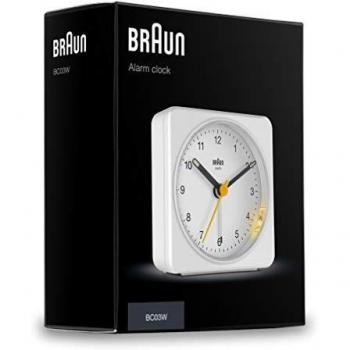 Braun Classic Analog Alarm Clock with Snooze and Light