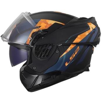 Casco Modulare Ls2 FF910 Advant II Glide Black/Orange 3XL