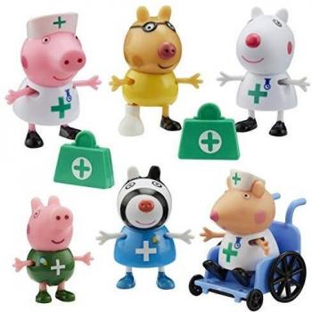 Peppa Pig Doctors and Nurses Figure Pack Plus Wooden Boat, Figure, and Book