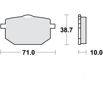 TRW Lucas MCB568 Organische Bremsbeläge 71x38,7x10mm Unisex