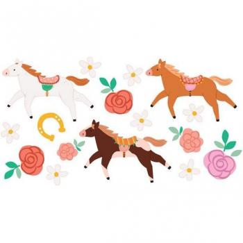 Pferde Schmuck-Tattoo Set, 16 Stück von Partydeco