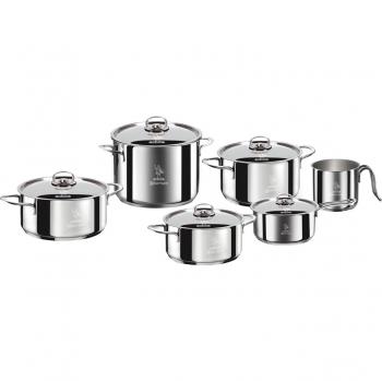Batteria pentole Aeternum Y0DISET011 LA DIVINA RE INOX Acciaio lucido