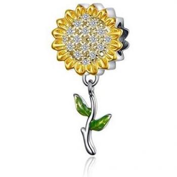 GDDX Argent Sterling Tournesol Ange Chaussure patte Pendantif