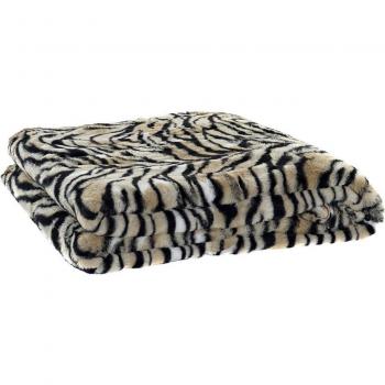 Wilde Schwarz Orange Kuscheldecke 150 x 200 cm DKD Home Decor