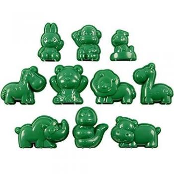 Moules à modeler en silicone, animaux, taille 4-7 cm, set de 10