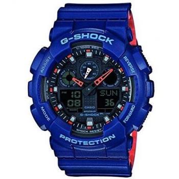 GA‑100L‑2AER Herren‑G‑Shock Resin‑Band Uhr