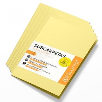Subcarpetas de Archivar A4 180g – 50 unidades en colores, Oficina Ofituria