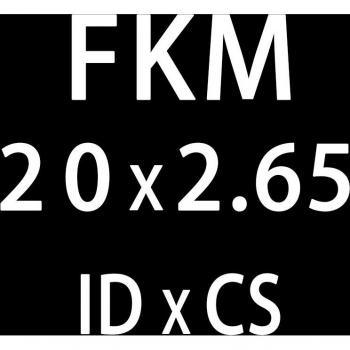 Anillo tórico de goma flúor negro FKM, CS: 2,65 mm, ID 15,5 mm, 10 unidades por paquete