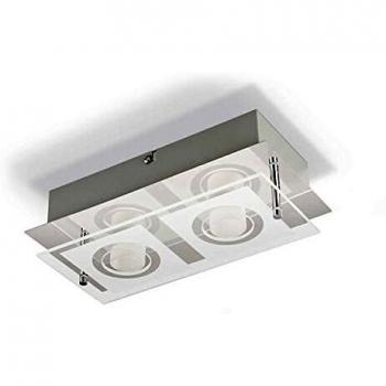 Polygone LED-Decke Philips myLiving 2 Flammen, chrom/glas