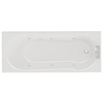1700mm x 800mm Keyhole Whirlpool Shower Bath with Chrome Jets