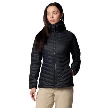 Columbia Damen‑Steppjacke „Powder Pass II“ mit Kapuze – Schwarz – L