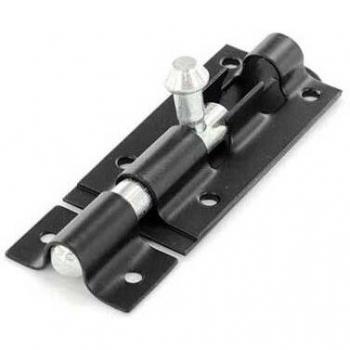 Anti-Theft Tower Bolt, Black, 200mm