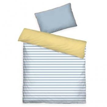 Tom Tailor Perkal Wendebettwäsche 40x60/100x135 cm – Blau, Unisex